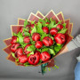 25 бордовых пионов — вид 4